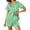 Green, variant on Ekouaer Womens Silk Satin Pajamas Sets 2 Piece Short Sleeve Sleepwear Button Down Top and Shorts Pjs Lounge Wear Sets TW107 XXL