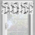 thumbnail image 2 of Ambesonne Black Crow Valance Pack of 2, Sketchy Monochrome Bird, 42"X12", Charcoal Grey Grey, 2 of 5