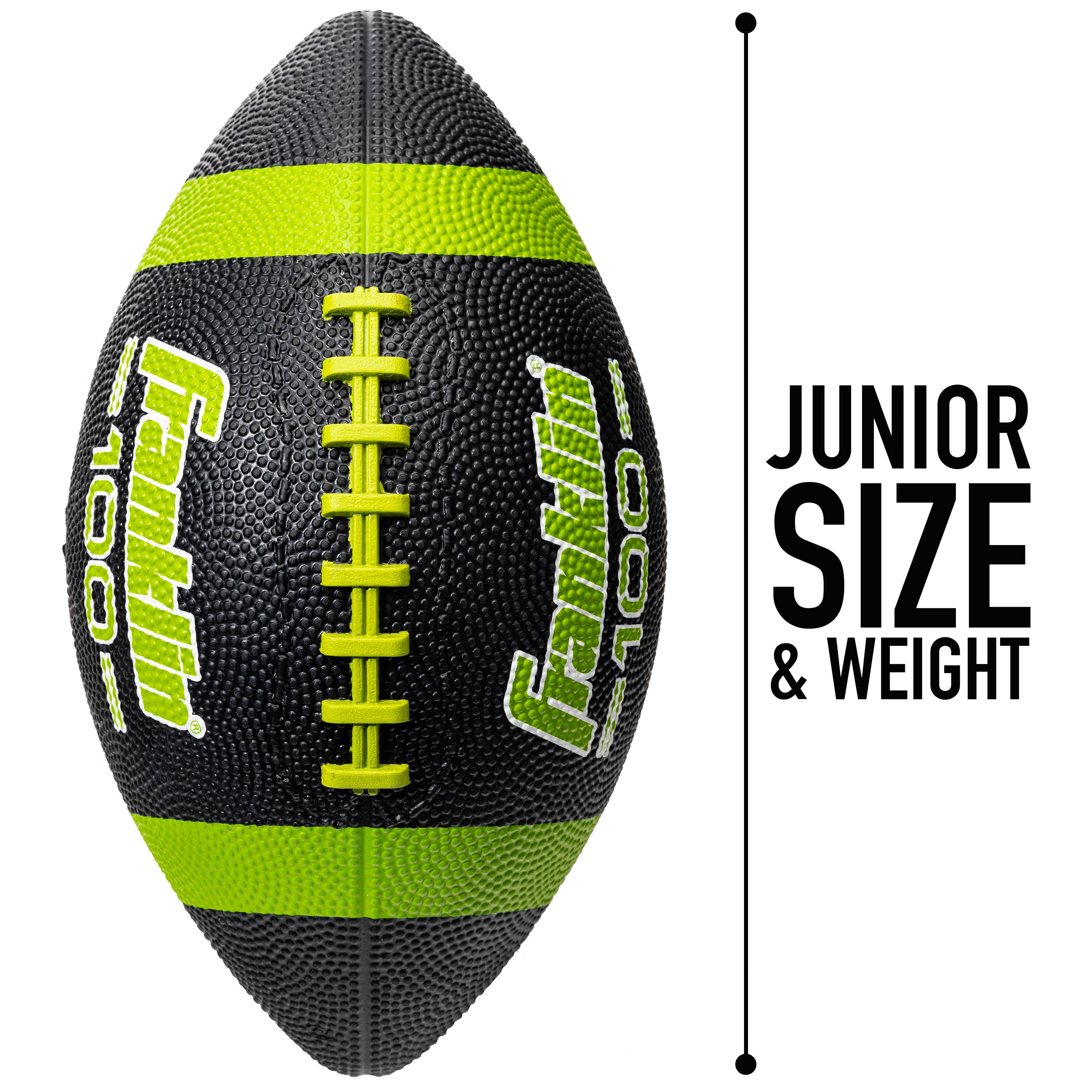 Franklin Sports Junior Size Rubber Football - 12 Pack Deflated with Pump