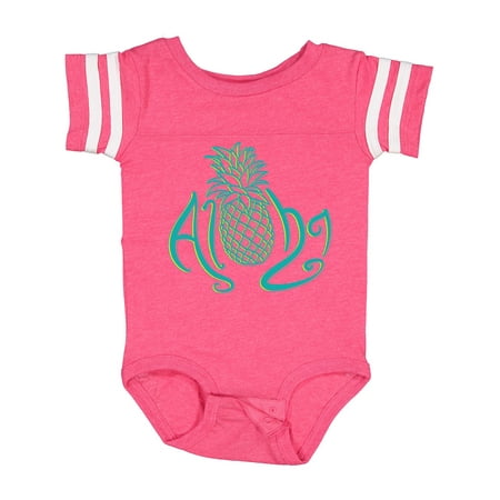 

Inktastic Aloha- with Multicolor Teal Pineapple Gift Baby Boy or Baby Girl Bodysuit