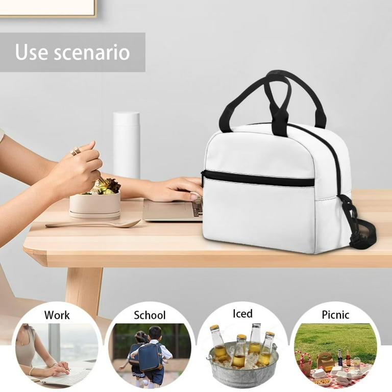 Pzuqiu Aesthetic Mushroom Moon Girls Lunch Boxes for School Insulated Lunch  Bag for Kids Small Lunchbox Snack Sandwich Container Pouch for Teens Women