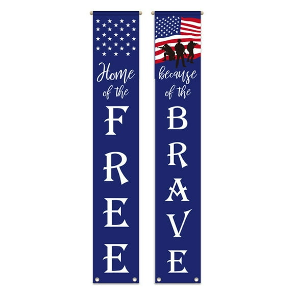 250 Anniversary Usa 4Th Of July Independence Day Decorations Red, White Blue Independence Day Banner Background Couplet Independence Day Party Decoration Door Curtain Holiday Atmosphere Decoration