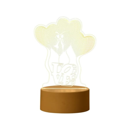 

Valentines Day Gift 3D Creative Light Led Usb Display Light Lamp Acrylic Night Light Led Lamp