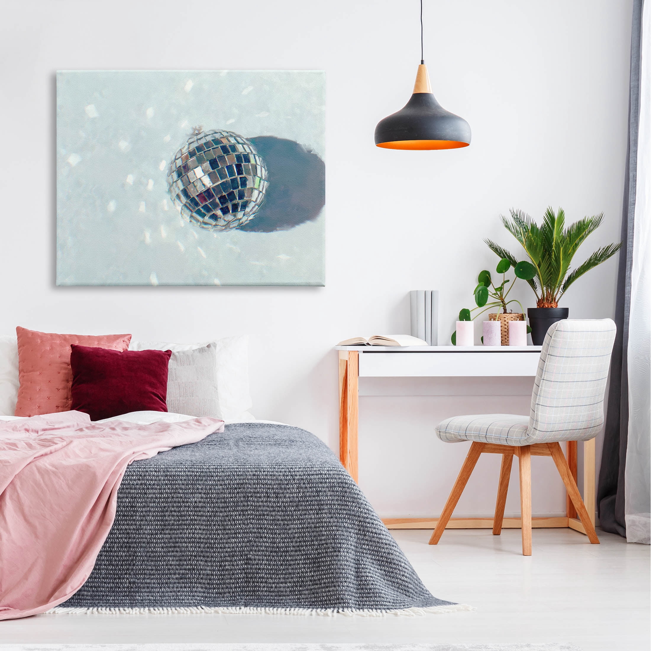 Stupell Industries Disco Ball Glimmer Reflection Graphic Art Gallery Wrapped Canvas Print Wall Art, Design by Ziwei Li