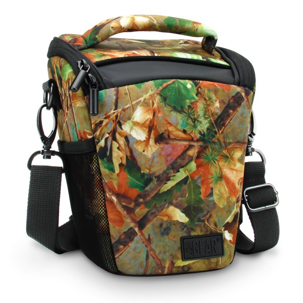 USA GEAR DSLR Camera Case Bag with Top Loading Accessibility, Camo