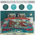 thumbnail image 5 of 3 Pcs Soft Bedding Set, Includes 1 Duvet Cover with Zipper And 2 Pillow Shams,Gratefuldead Queen(90"×90"), 5 of 8