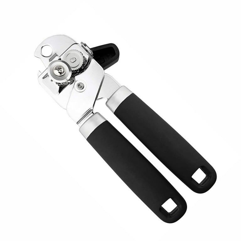 Comfy Grip 7.6 x 1.9 x 2.1 inch Can Opener, 1 Durable Manual Can Opener - Sharp Wheel Blade, Grip Handle, Red Stainless Steel Hand-Held Can Opener, Bu