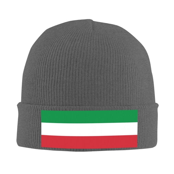 Flag Of Italy Beanie Hat Men Women Warm Printed Cap Knit Beanies Hats Outdoor Winter Deep Heather