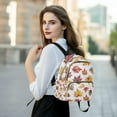 thumbnail image 6 of FORMRS Mini Backpack Purse for Women Travel Daypack Casual Shoulder Bag, Gray Autumn Leaves, 6 of 7