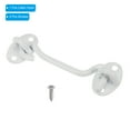 thumbnail image 3 of Uxcell 4 Inch Hook Eye Latch, Carbon Steel Privacy Hook and Eye Latch Gate Latch Lock, White, 3 of 5