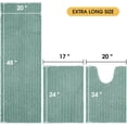 thumbnail image 3 of HAKUNA Upgrade Extra Eggshell Blue Bathroom Rug Set 3 Pieces Ultra Soft, Thick Absorbent Bath Mats, Non Slip Chenille Toilet Mat for Bathroom, Bedroom, Kitchen, 3 of 8