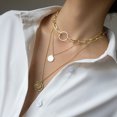 thumbnail image 4 of Ludlz Coin Necklace for Women Chain Layered Pendant Necklaces Trendy Necklace Jewelry, 4 of 5