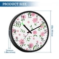 thumbnail image 3 of Voice Activated Clock with Glow Light 12 Inch Large Silent Wall Clock Battery Operated for Home Decor Pink Flower Pattern, 3 of 8