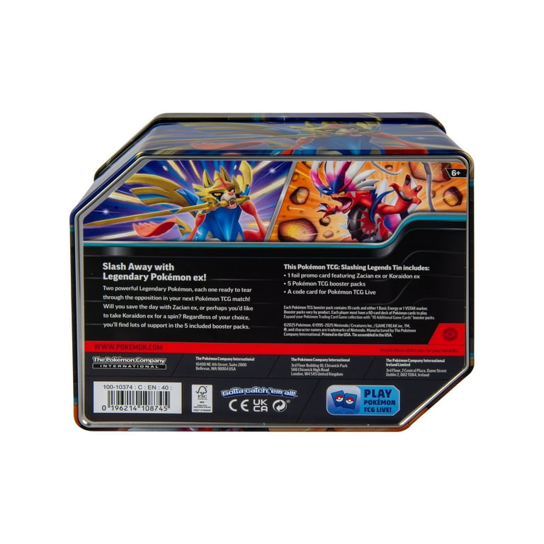 pokemon trading card game slashing legends tin Slashing Legends Tin [Zacian] main image 1