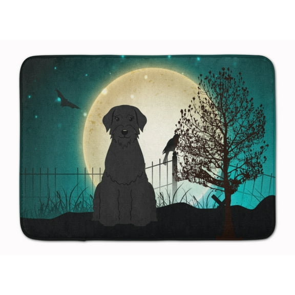 Halloween Scary Giant Schnauzer Machine Washable Memory Foam Mat