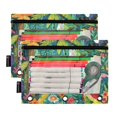thumbnail image 2 of Iauyy Pencil Case for 3-Ring Binder, Transparent Window Pencil Box with Smooth Zipper, Large Capacity 3-Ring Binder Pencil Case, with 3 Reinforced Eyelet,Animals, 2 of 6