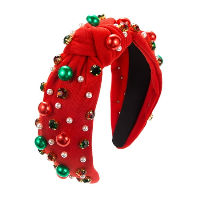 Diadema Navideña jinwen Con Foto para el pelo Color rojo para mujeres Niñas y niños
