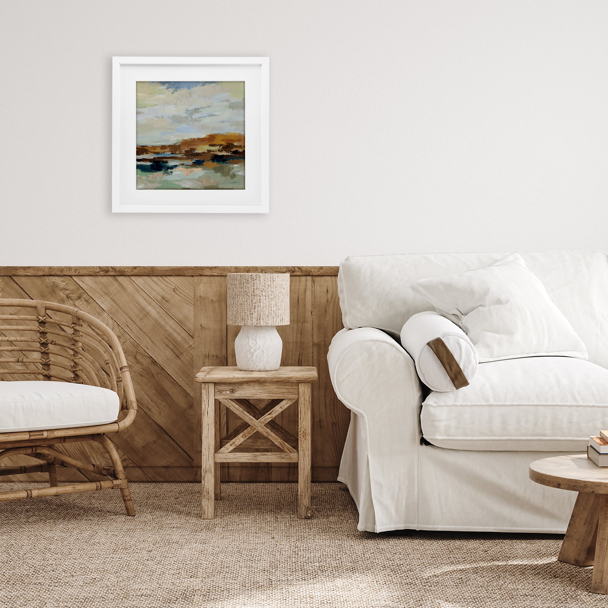 Stupell Industries American West Distortion White Framed Print Under Glass, design by Silvia Vassileva
