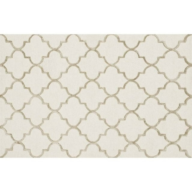 Loloi Panache 2'3" x 3'9" Hand Hooked Wool Rug in Ivory and Beige