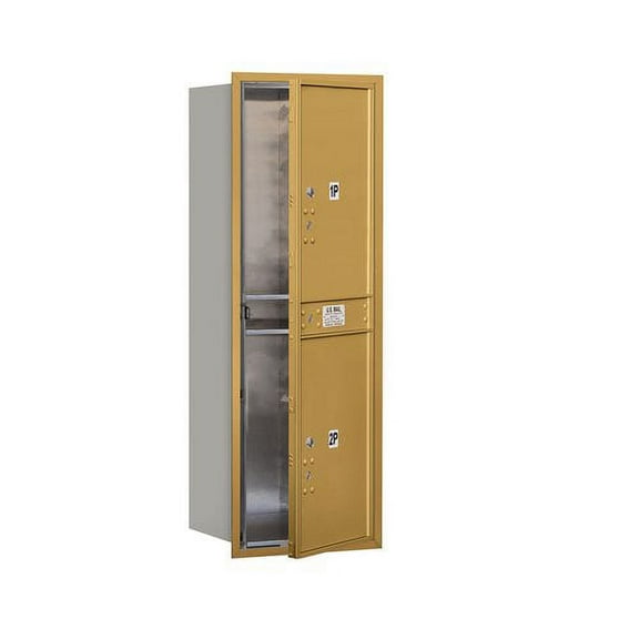 Salsbury Industries Recessed Private Aluminum 3 Unit 4C Horizontal Parcel Locker