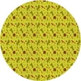 thumbnail image 1 of Ahgly Company Tapis Rond Lavable en Machine Intérieur Transitionnel Jaune Canari, 8 Pieds Rond, 1 of 7