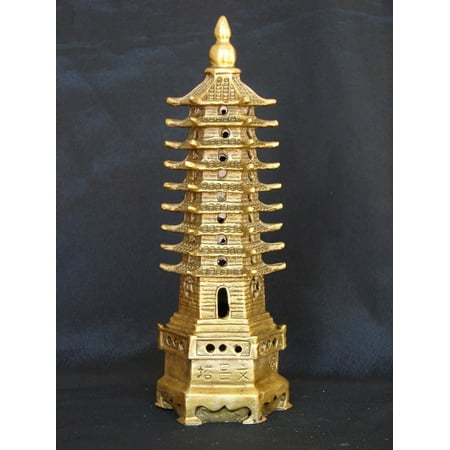 Feng Shui Brass Metal 9-Level Pagoda