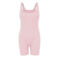 thumbnail image 4 of JINMGG Shorts for Women Clearance $5 Spring and Summer Solid Tight Waistband Sleeveless Square Neck Short Jumpsuit Pink L, 4 of 6