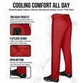 thumbnail image 6 of Exxact Sports Proline Full Length Baseball Pants Youth with Stripes, Relaxed Fit Open Bottom Boys Baseball Pants (Red/Black, YXL), 6 of 7