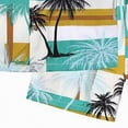 thumbnail image 5 of CAICJ98 Boys Hawaiian Outfit Shorts Sets Printed Button Down Shirt and Shorts 2Pcs Summer Beach Clothes for Toddler Kids (Mint Green,7-9 Years), 5 of 7