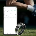 thumbnail image 4 of Anneau intelligent Smart Sports Sleep Sleep Sleep Control Contrôle du tracker de santé en acier inoxydable avec écran d'affichage, 4 of 7