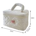 thumbnail image 2 of Bolsa de cosméticos de algodón de plumón de gran capacidad para mujer bolsas de maquillaje para vacaciones (blanco) Tmvgtek Para Estrenar, 2 of 5