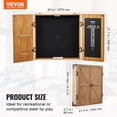 thumbnail image 2 of VEVOR Dartboard Cabinet, Solid Wood Dartboard Cabinet Set, Official Size Hideaway Cabinet with Socreboard and Accessories, Features Easy Assembly, Perfect for Cricket Games (Dartboard Not Included), 2 of 9