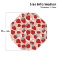 thumbnail image 2 of Pofeuu Red Strawberry Print Coasters for Drinks, 4Pack PU Leather Coasters, Bar Drink Coasters for Tabletop Protection, Furniture from Damage-Octagon, 2 of 6