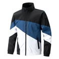 thumbnail image 1 of LOVZFMLL Jackets for Men's Color Block Sports Zipper Pocket Long Sleeved Casual Jacket, 1 of 7