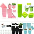 thumbnail image 4 of MYG pour Pots de Fleurs Carrés Colorés Ensemble de 10 - Mini Conteneurs en Plastique avec Plateaux de Drainage, Pots de Jardinage Réutilisables pour Plantes d'Intérieur et d'Extérieur, 2.7 x 3.12 Pouces, 4 of 5