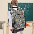 thumbnail image 7 of FORMRS School Backpack 17" Student Travel Bag with Laptop Compartment, Halloween Dancing Skeleton, 7 of 7