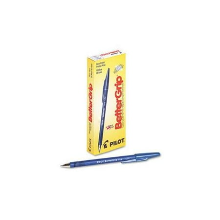 BetterGrip Ballpoint Stick Pen, Blue Ink, Fine, Dozen