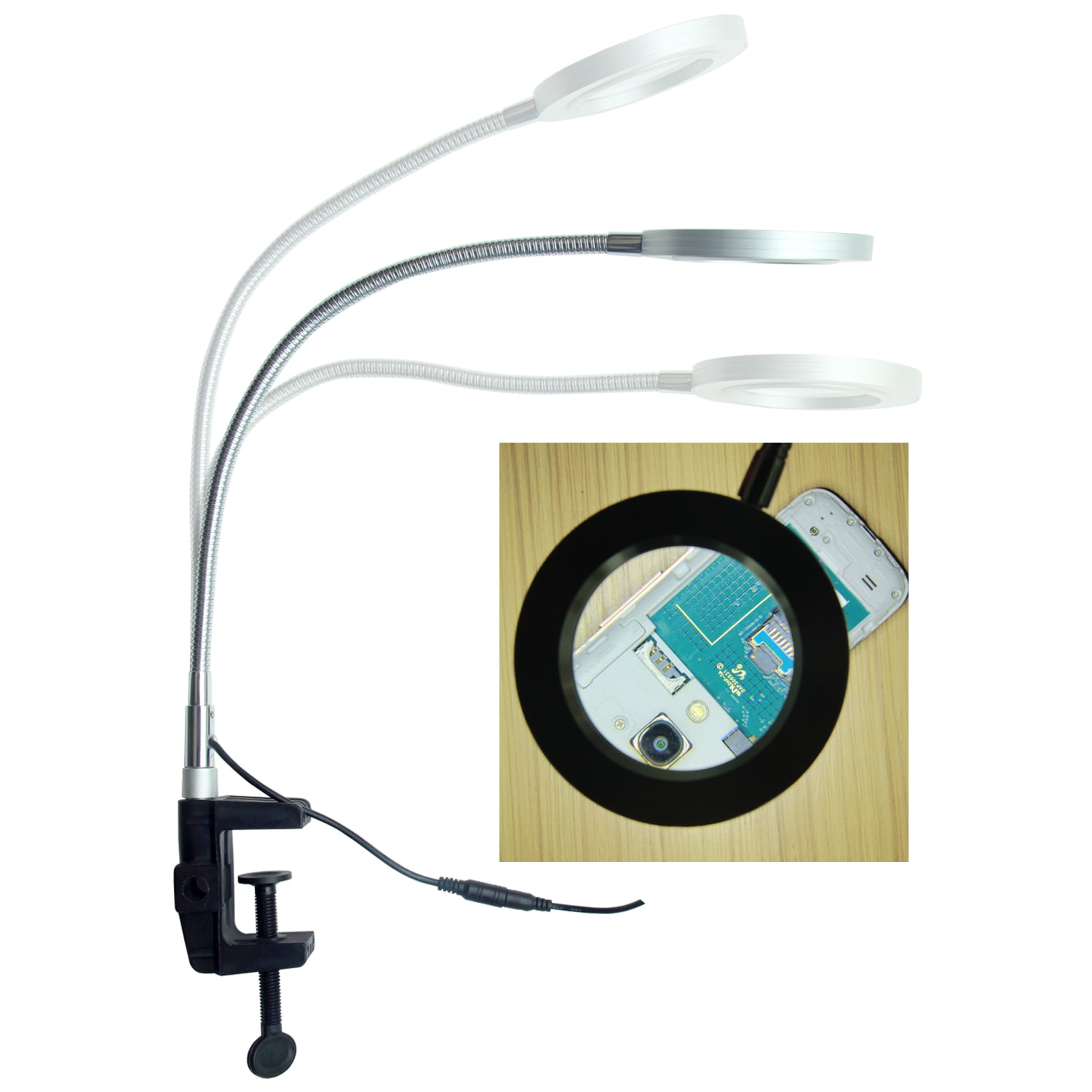 Global Care Market Tabletop Magnifying Glass with Adjustable Gooseneck