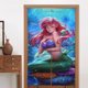 thumbnail image 1 of Cortina de puerta de La Sirenita para puerta, cortina opaca con estampado de patrón, cortina divisoria de ambientes, tapiz para decoración del hogar, 34" de ancho x 56" de largo, 1 of 7