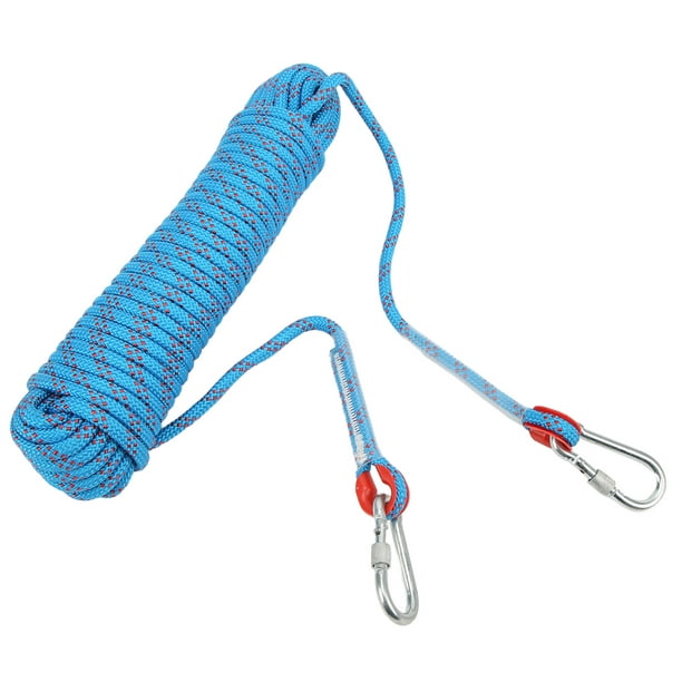 Estink Climbing Rope, Tear Resistant 8mm Static Sports Rope Heavy Duty With End Sleeve For Outdoor Black,blue,orange Blue