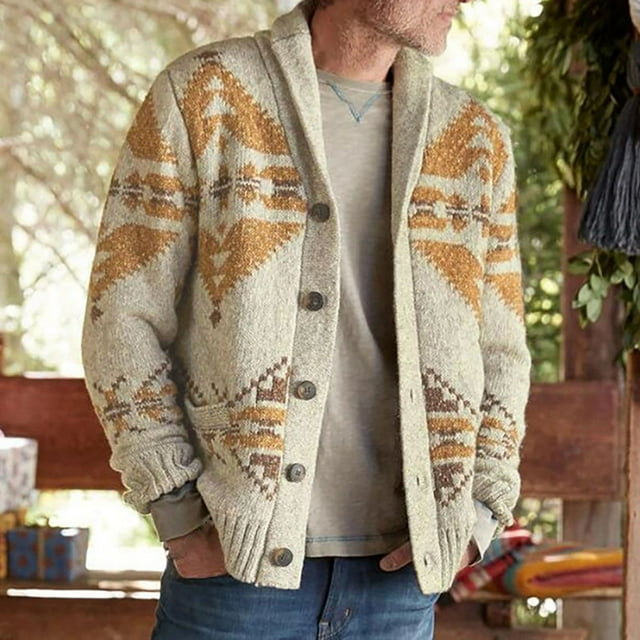 EGNMCR Vestes pour Hommes Mode Homme Automne Hiver Chandail Ample Surdimensionné Veste