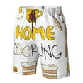 thumbnail image 4 of Salouo Home Cooking Pattern Swim Trunks for Men,Men's Hawaiian Bathing Suit Swimsuits Quick Dry Swimming Board Shorts Beach Shorts with Pockets-Medium, 4 of 6