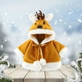 thumbnail image 2 of XXWXYD Baby Girls 𝖥aux F𝗎r 𝖠ntler Hooded Cape, Winter Thick Poncho Cloak with Cozy Lining, Christmas Photoshoot Outerwear for Baby, 2 of 9