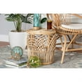 thumbnail image 4 of Baxton Studio Edena Moderne Bohème Brun Naturel Fini Table d'Appoint en Rotin, 4 of 5