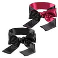 thumbnail image 1 of 2 Pack Sleeping Mask Satin Eye Mask Blindfold, 150 Cm (black Rose Red And Black), 1 of 5