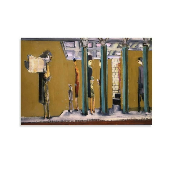Untitled (Subway) by Mark Rothko Painting Poster Print Photo Art Painting Canvas Poster Home Decorative Bedroom Modern Decor Posters Gifts 12x18inch(30x45cm)