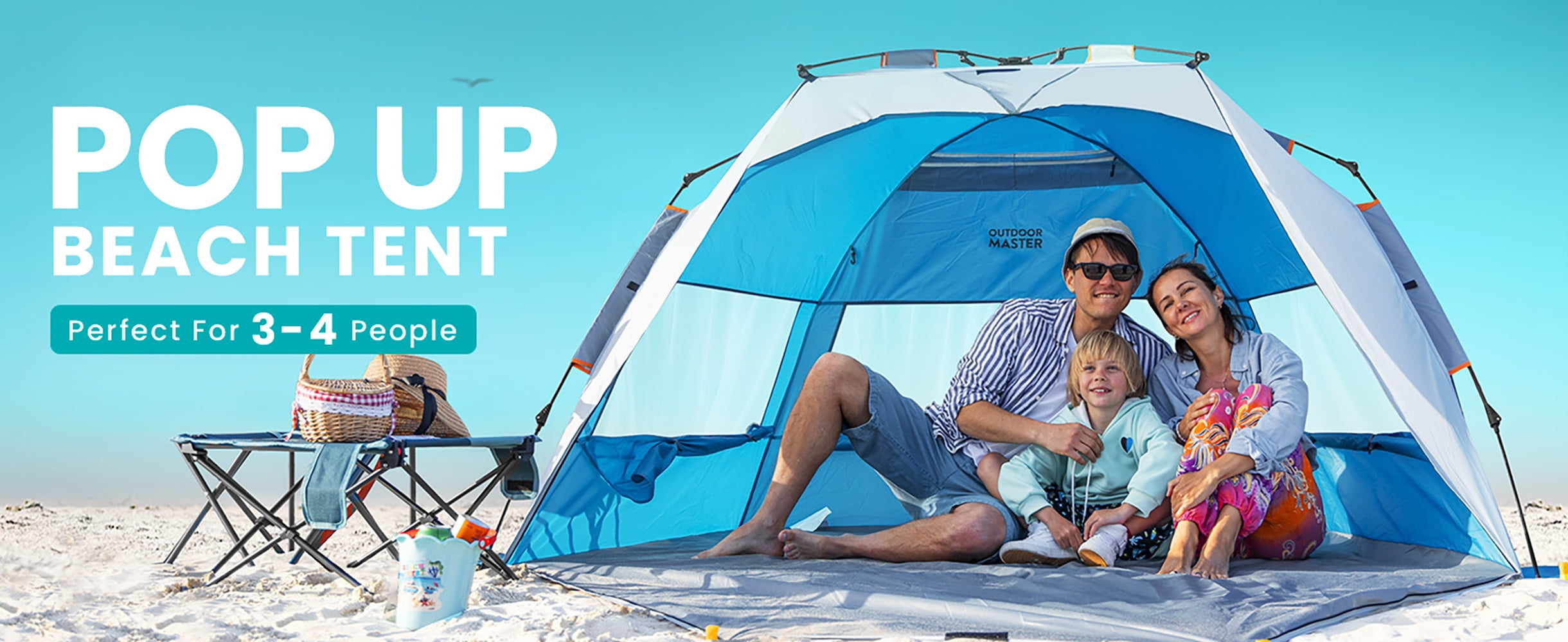 Outdoorsmanlab automatic pop up beach tent discount