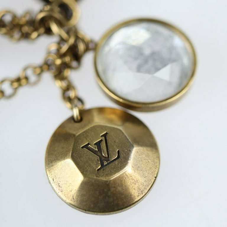 Authenticated Used LOUIS VUITTON Louis Vuitton bijou sack calypse key holder  M65724 metal rhinestone vintage gold LV logo 