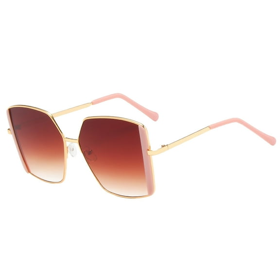 High-end street fashion sunglasses, trendy personality sunglasses, made of resin, plastic, and metal - pink
