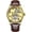 Gold Brown, variant on Tourbillon Mechanical Hand-Wind Wristwatch Men Sapphire Luminous Three Sheeps Skeleton Diamond Dial Clock Leather May You Life be Auspicious Watch